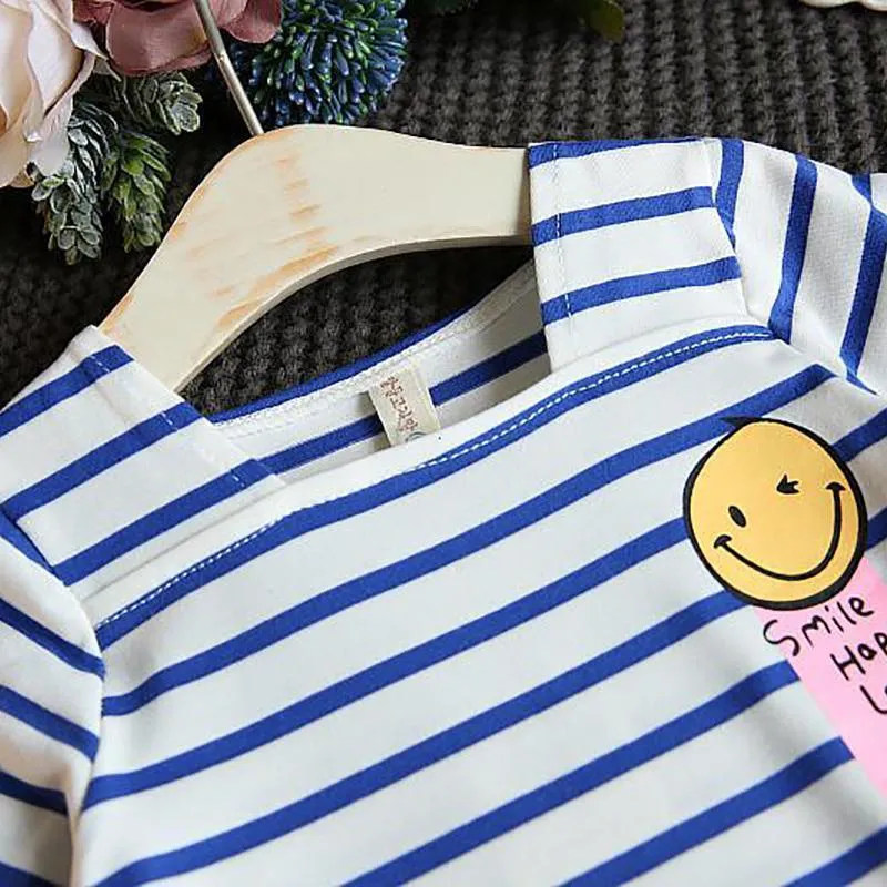 2-piece Striped Dress Set for Toddler Girl