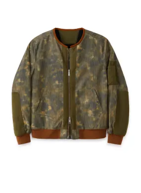 Abstract Camo Sherpa-Lined Shell Jacket