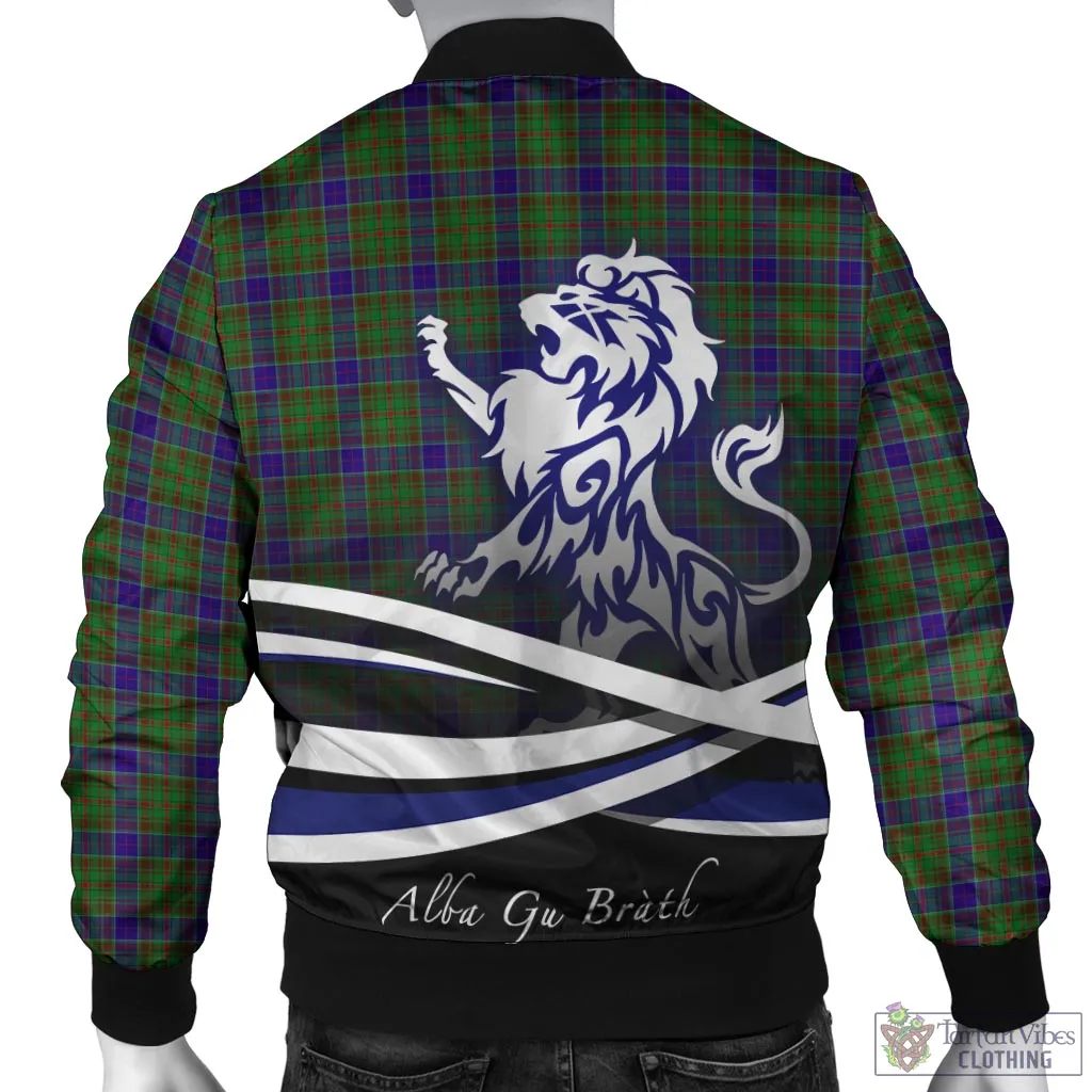 Adam Tartan Bomber Jacket with Alba Gu Brath Regal Lion Emblem