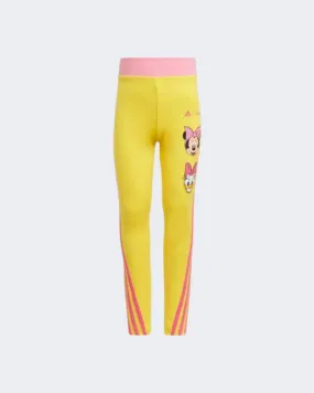 Adidas X Disney Daisy Duck Little-Girls Training Tight Yellow/Pink Hk6637