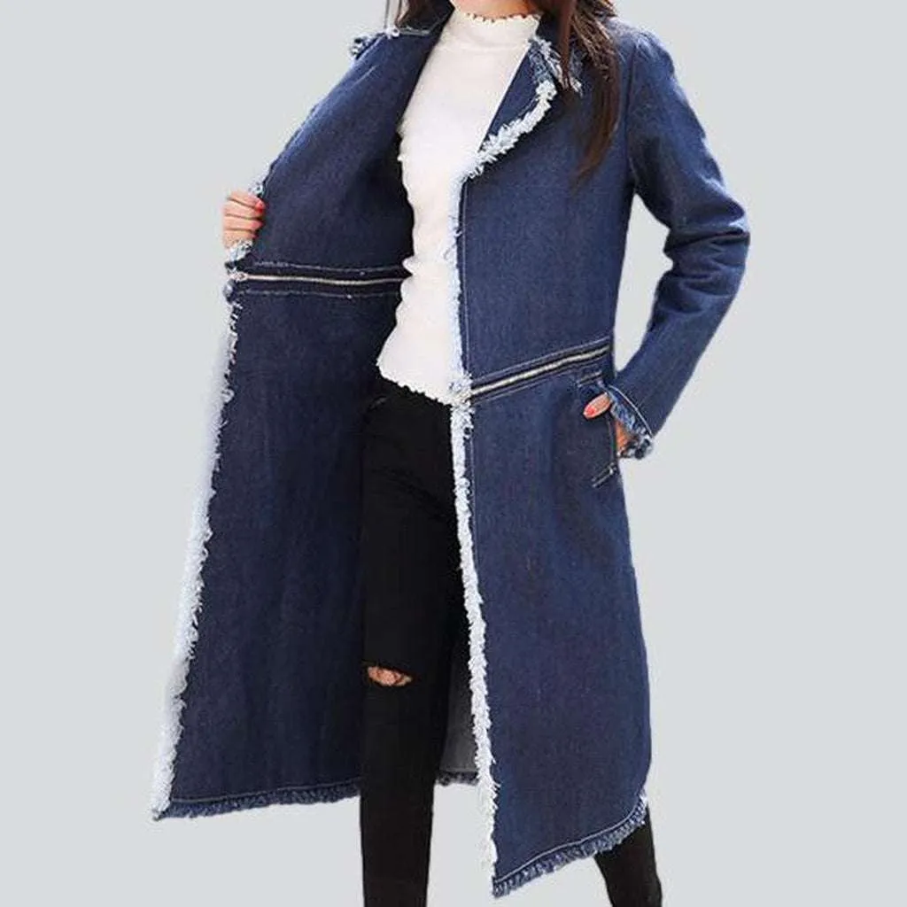 Adjustable women denim coat