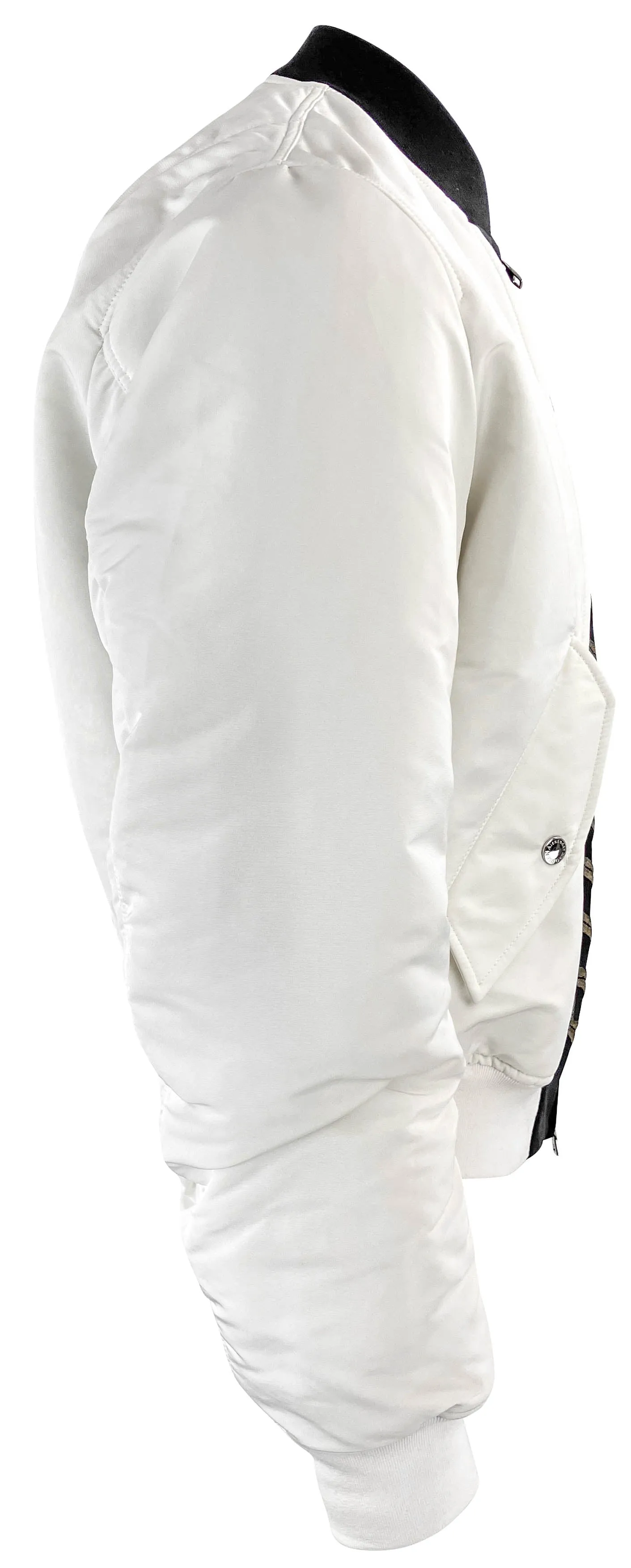 Alexander McQueen Trompe L'oeil Bomber Jacket in Bone