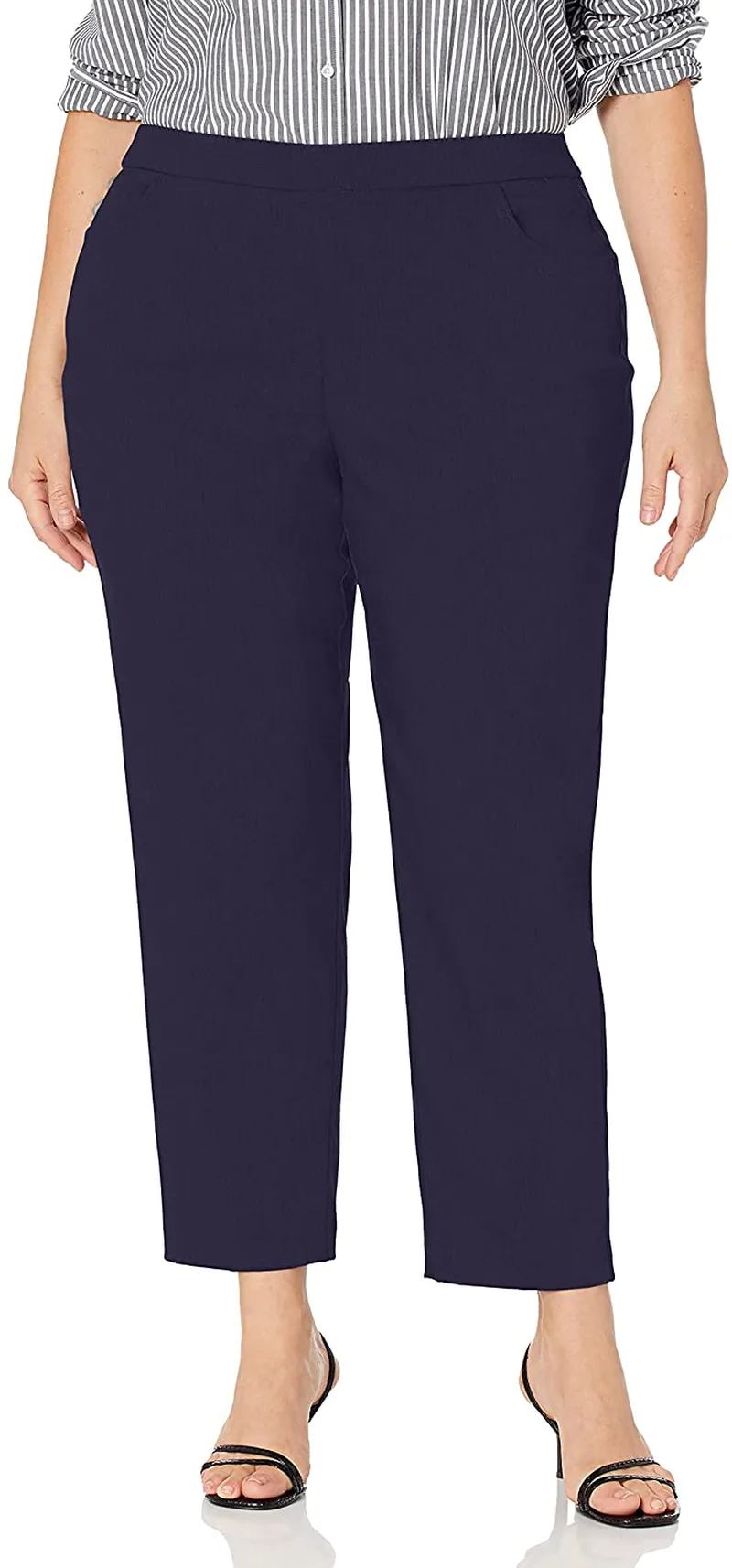 Alfred Dunner Women's Allure Slimming Plus Size Short Stretch Pants-Modern Fit