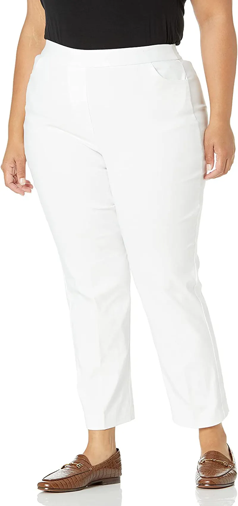 Alfred Dunner Women's Allure Slimming Plus Size Short Stretch Pants-Modern Fit