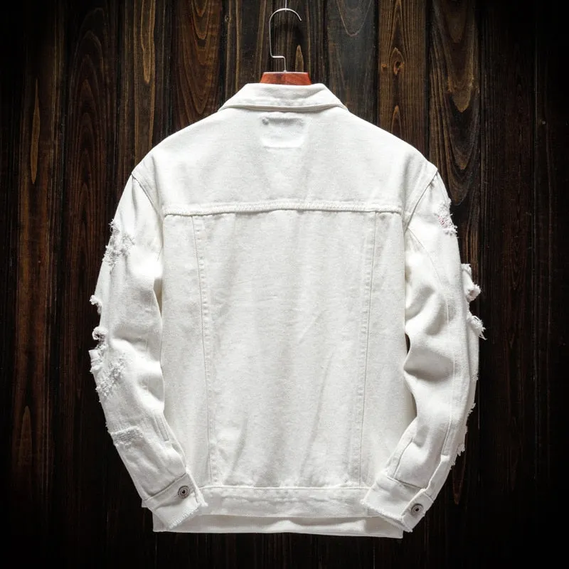 Antonios Autumn White Denim Jacket