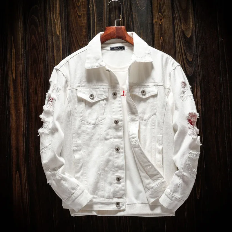 Antonios Autumn White Denim Jacket