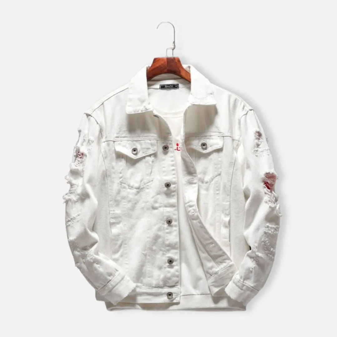 Antonios Autumn White Denim Jacket