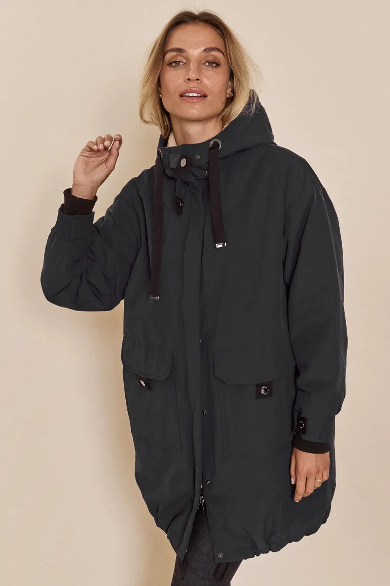 Anya Parka Coat | Black | Frakke fra Mos Mosh