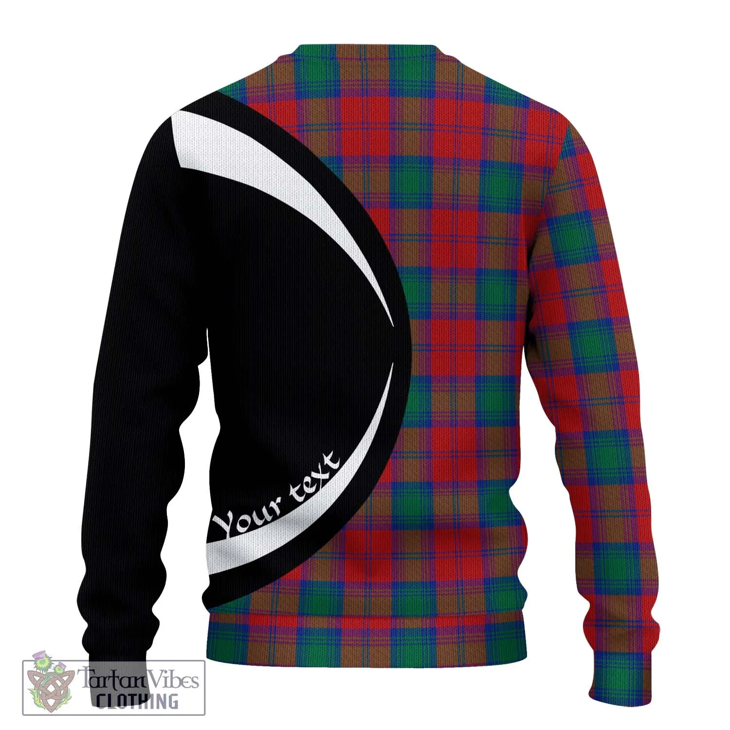 Auchinleck (Affleck) Tartan Ugly Sweater with Family Crest Circle Style