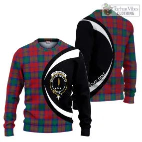 Auchinleck (Affleck) Tartan Ugly Sweater with Family Crest Circle Style