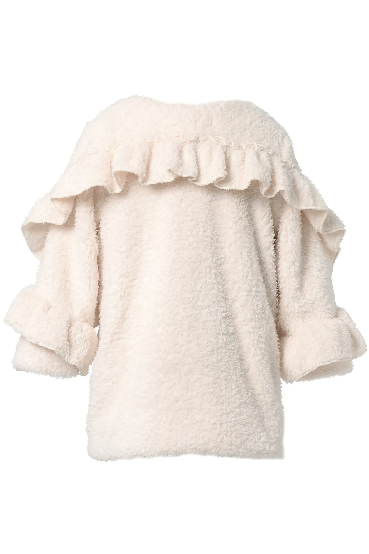 Baby Girl's Sherpa Ruffle Detail Coat