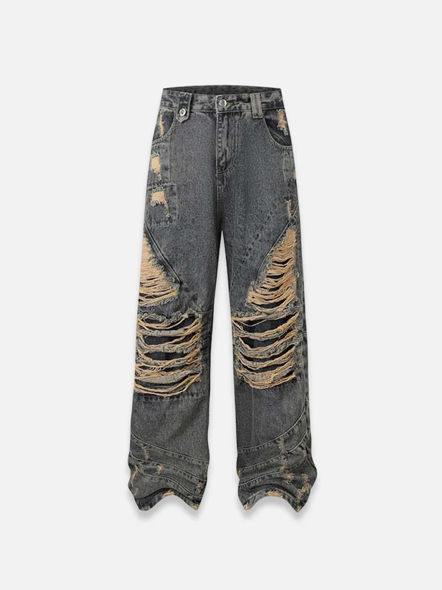 Baggy Jeans With Big Rips