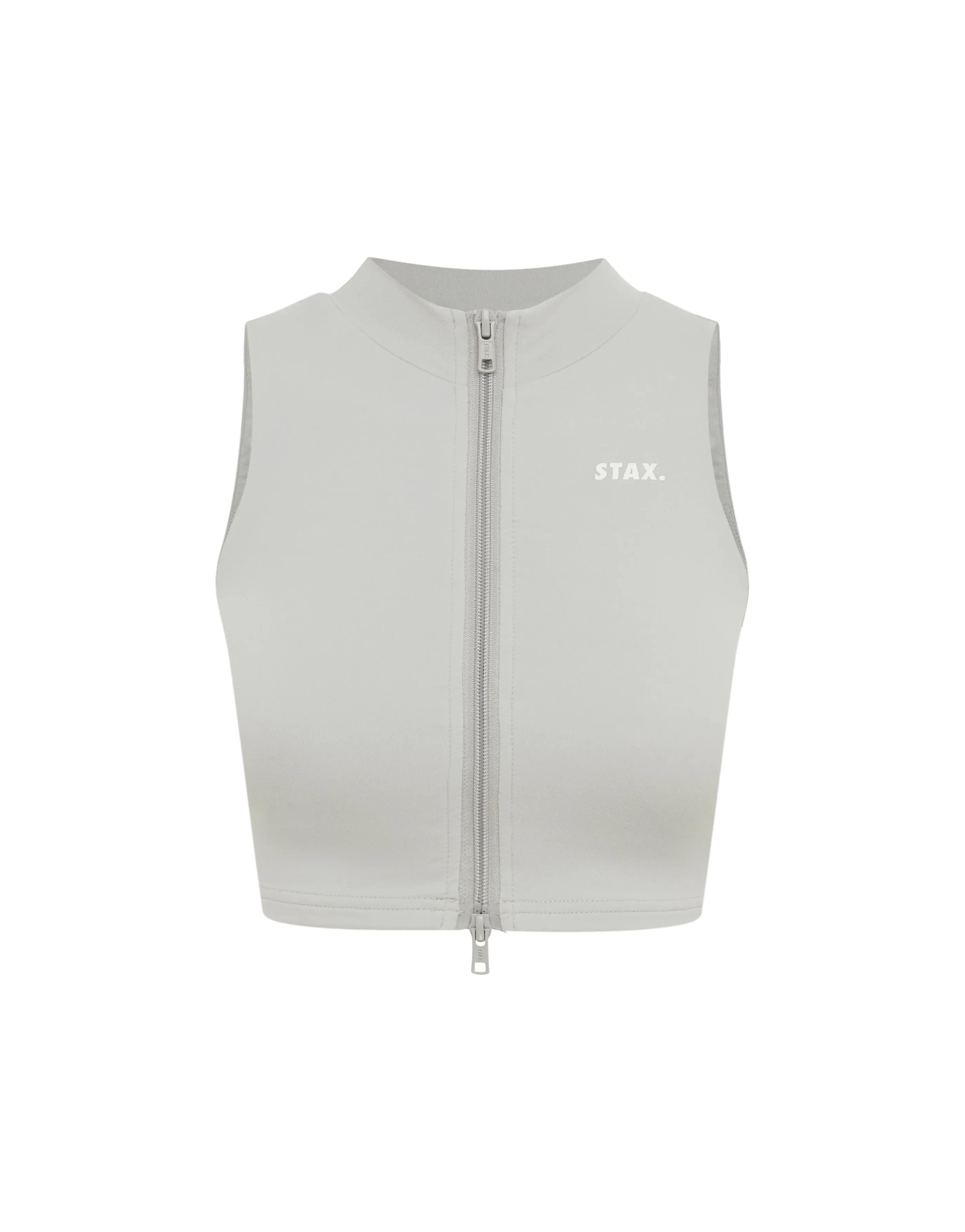 Base Sleeveless Zip Tank NANDEX ™ - Light Grey