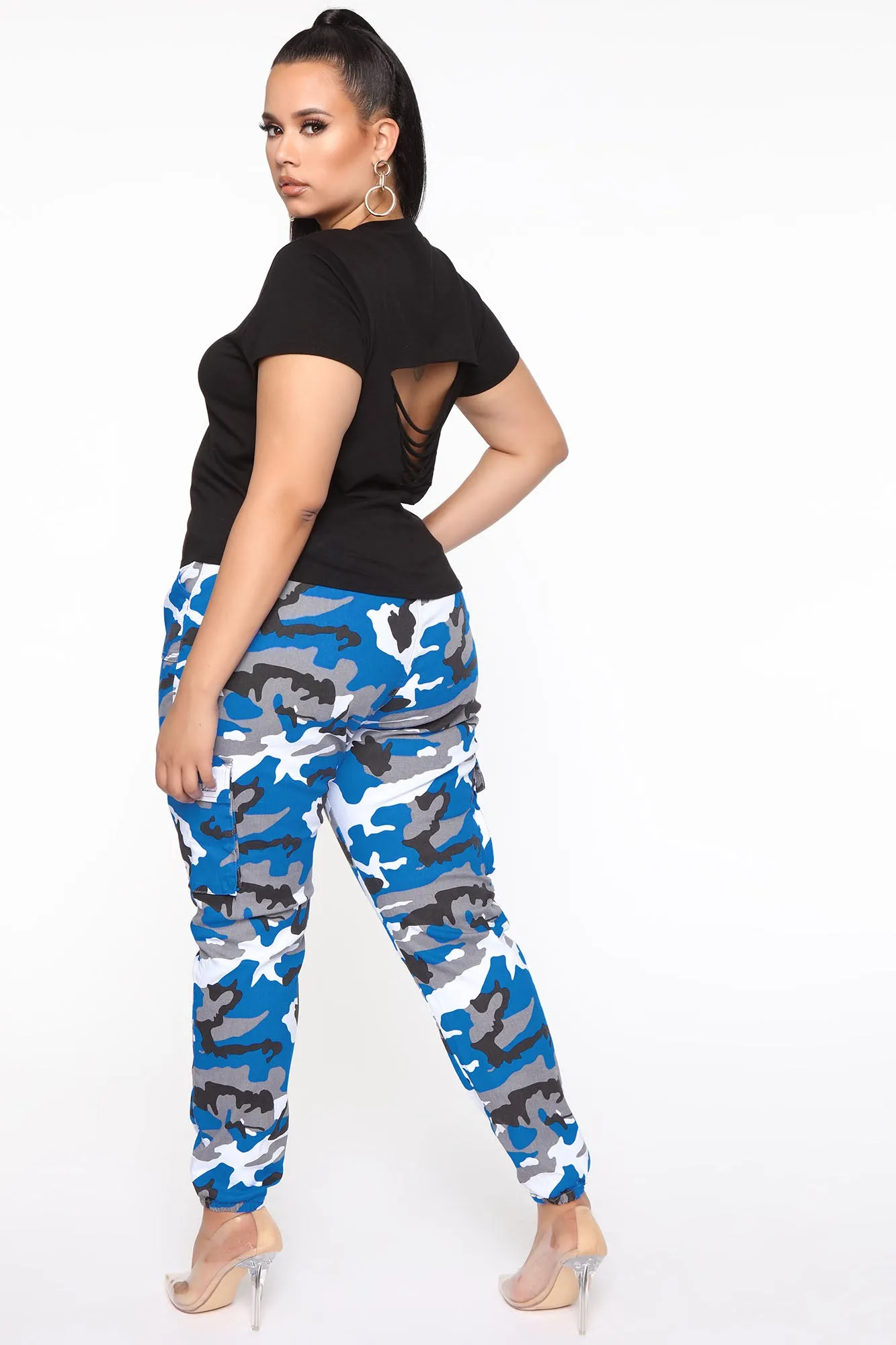 Battle For Your Love Camo Joggers - Blue/combo