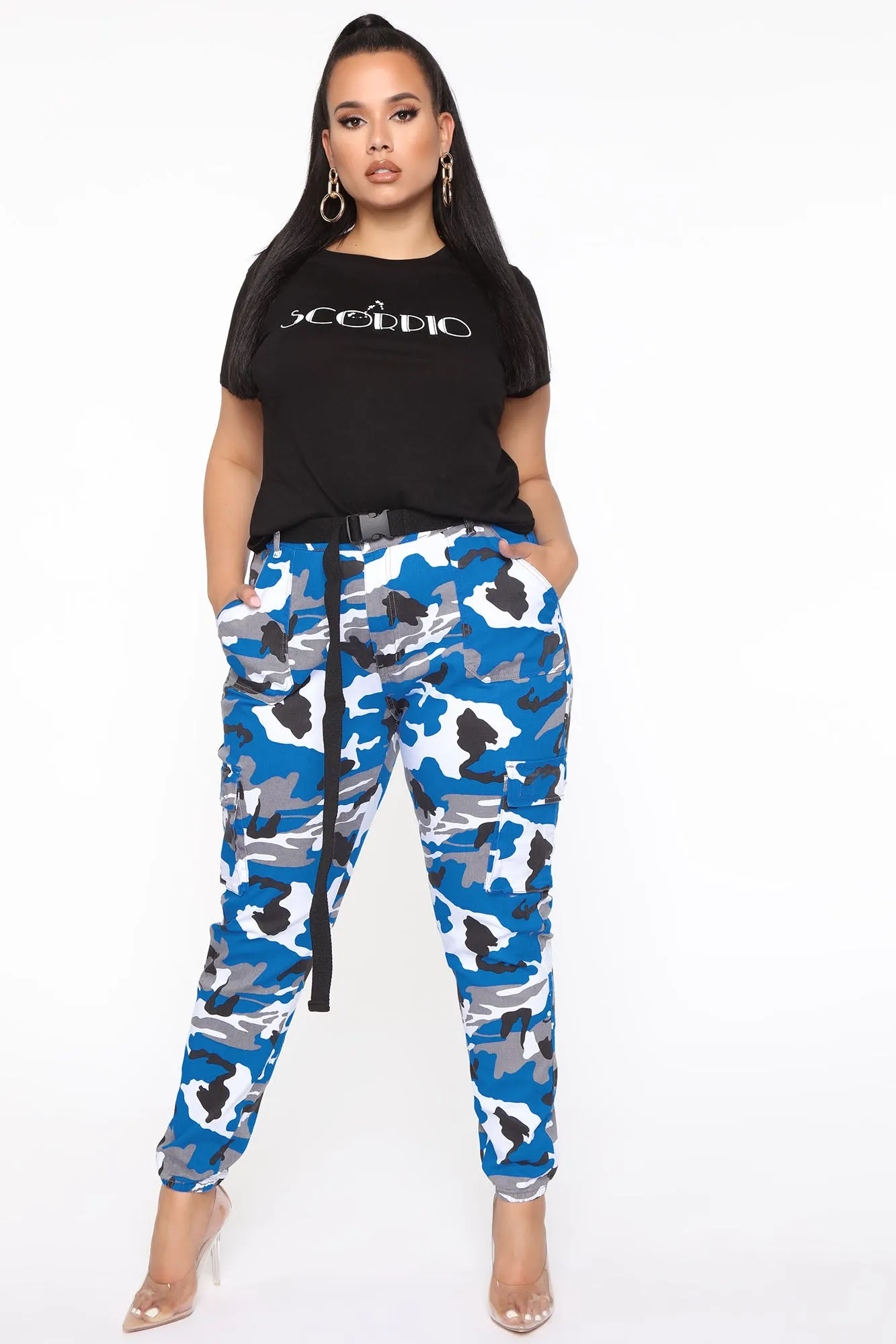 Battle For Your Love Camo Joggers - Blue/combo