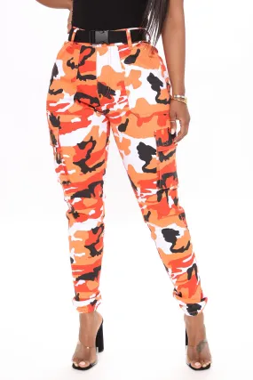 Battle For Your Love Camo Joggers - Orange/combo