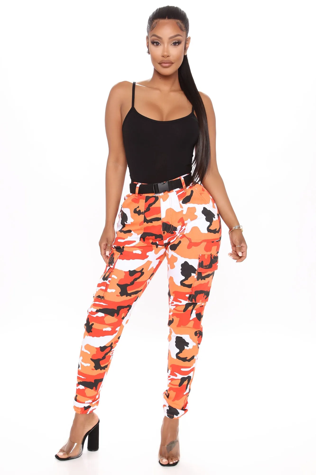 Battle For Your Love Camo Joggers - Orange/combo