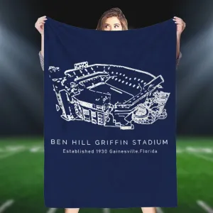 Ben Hill Griffin Stadium - Florida Gators Football,College American Football Blanket Home Shawl Blanket Gift