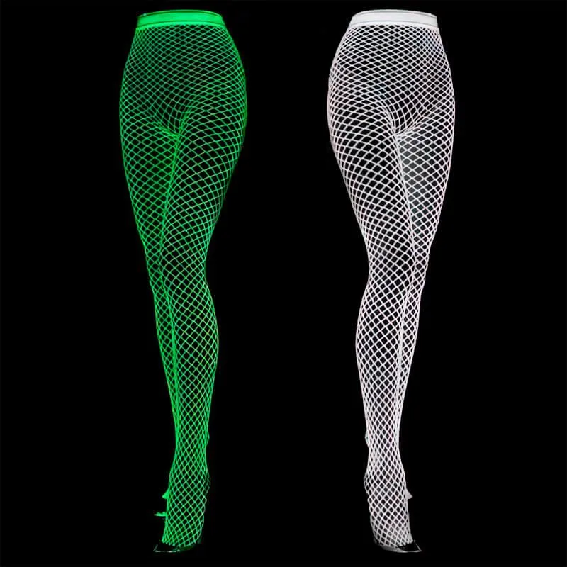 benpaolv Glow in the Dark Fishnet Stockings