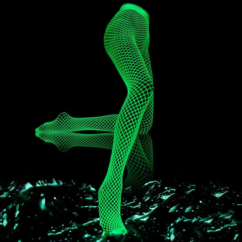 benpaolv Glow in the Dark Fishnet Stockings