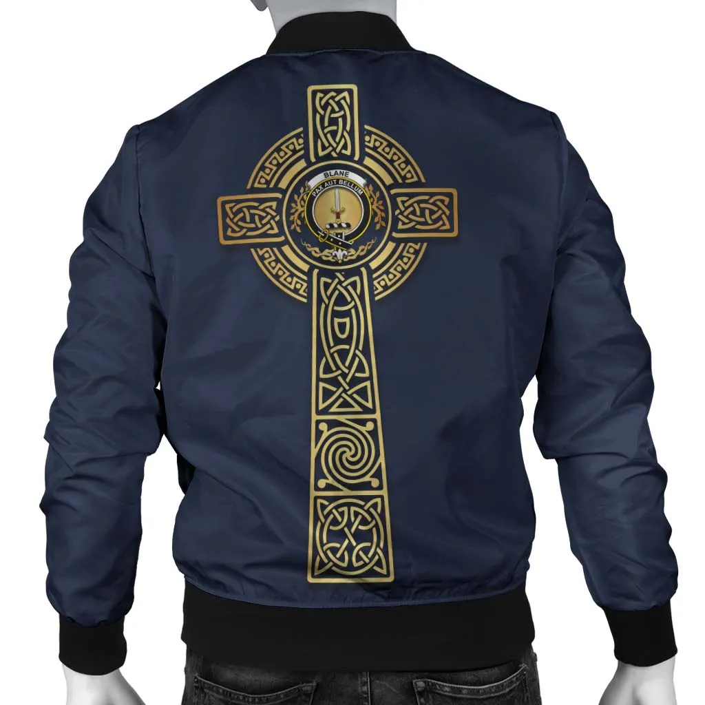 Blane Clan Bomber Jacket with Golden Celtic Tree Of Life