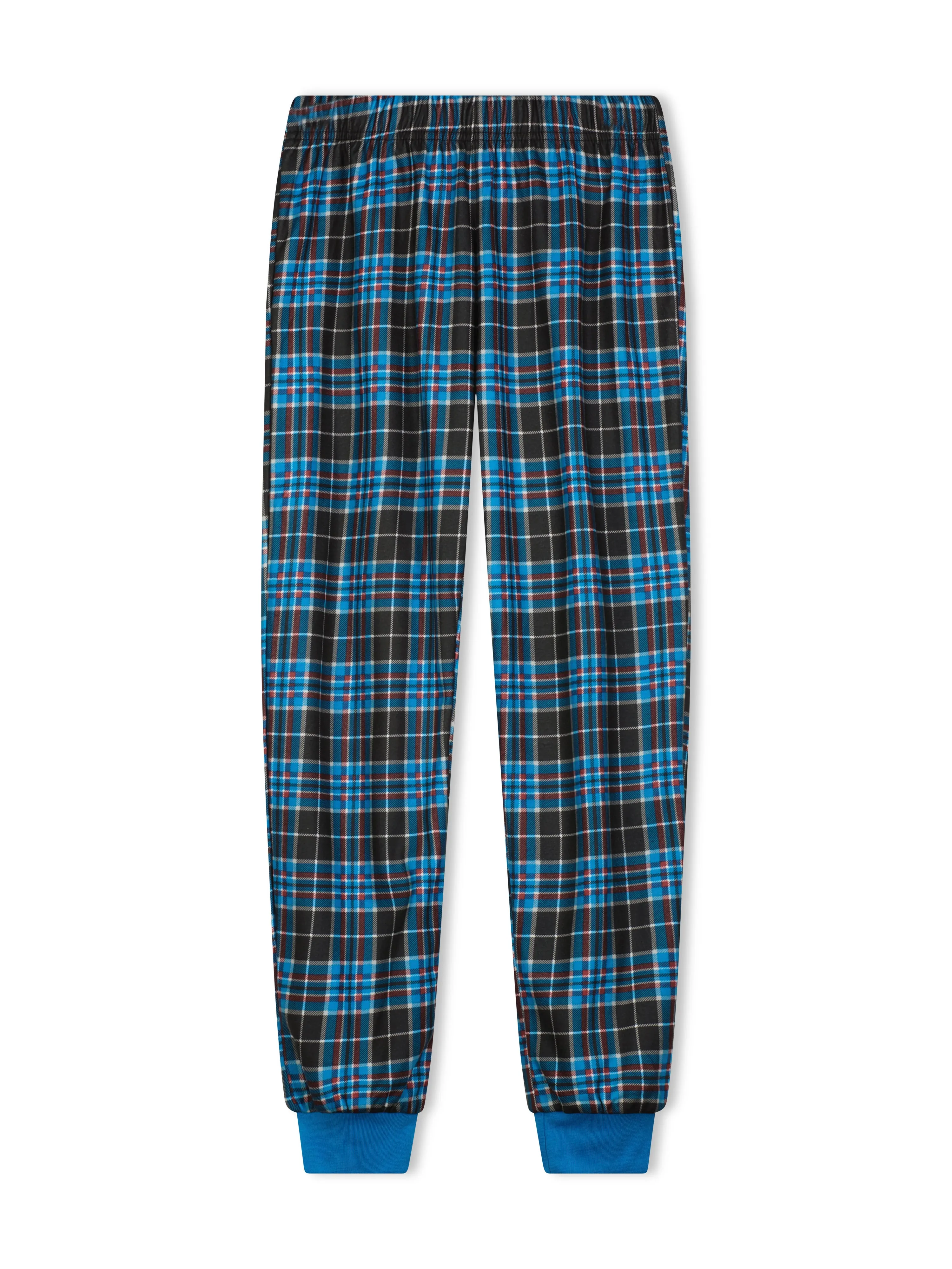 Boys Super Cool Plaid Brushed Jersey 2-Piece Pajama Sleep Set