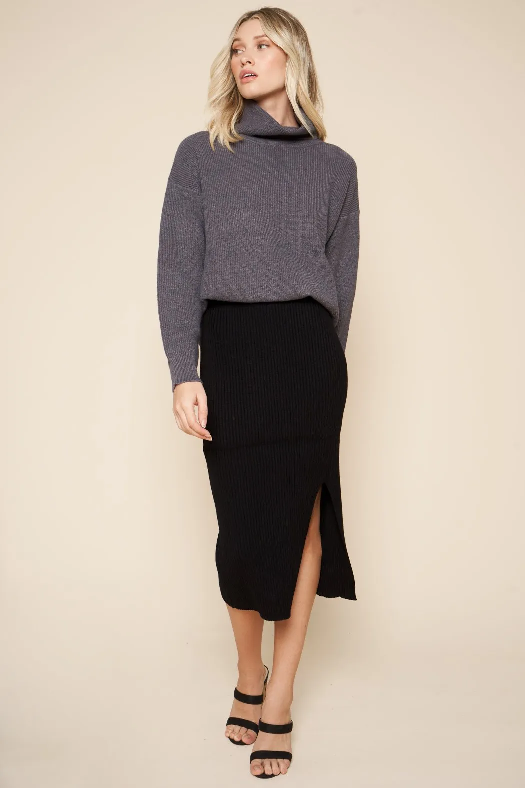 Britney Knit High Waist Pencil Skirt