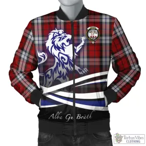 Brodie Dress Tartan Bomber Jacket with Alba Gu Brath Regal Lion Emblem