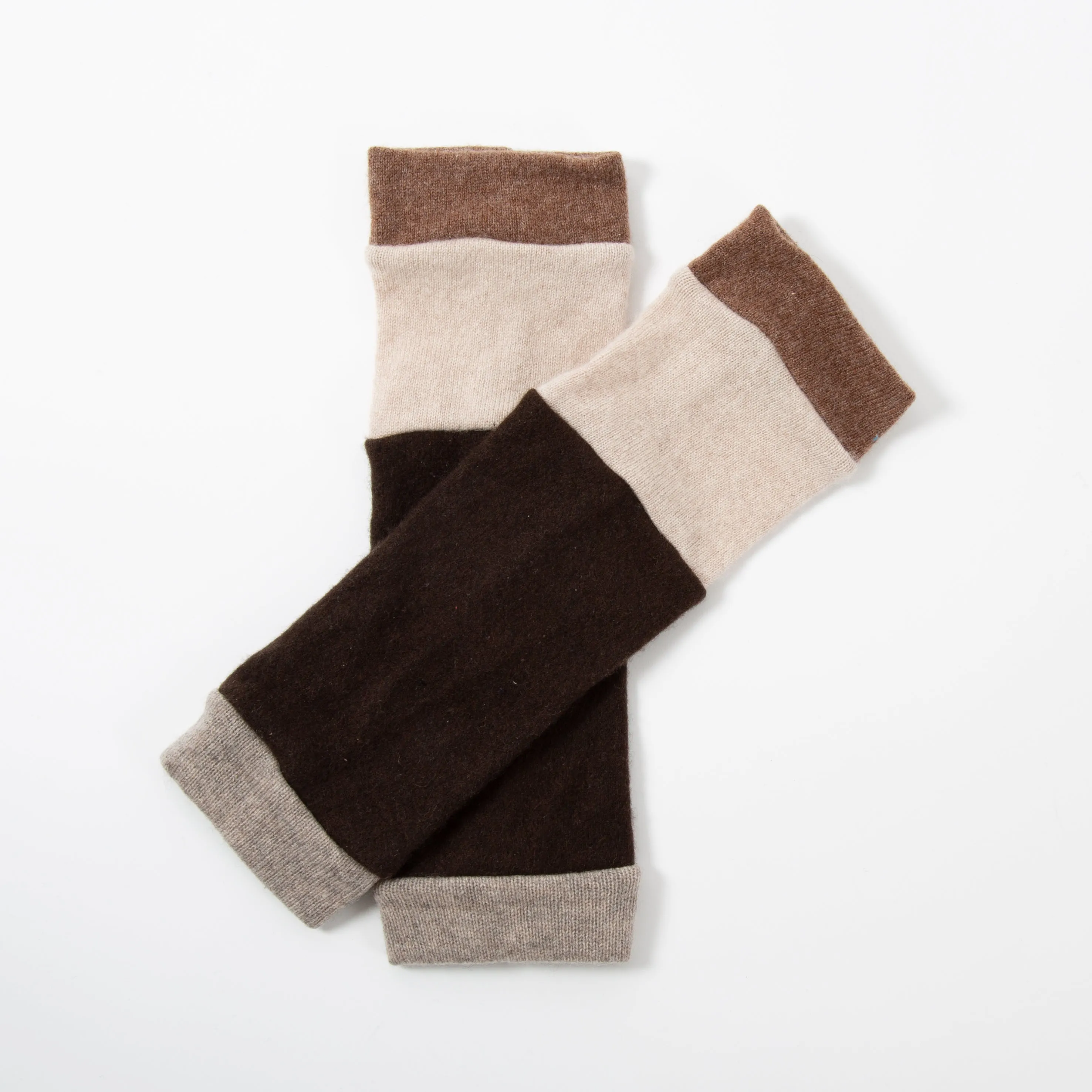 Brown Mix Cashmere Ankle Warmers