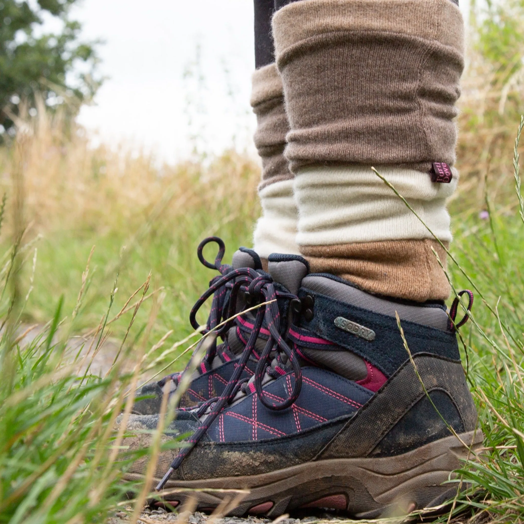 Brown Mix Cashmere Ankle Warmers