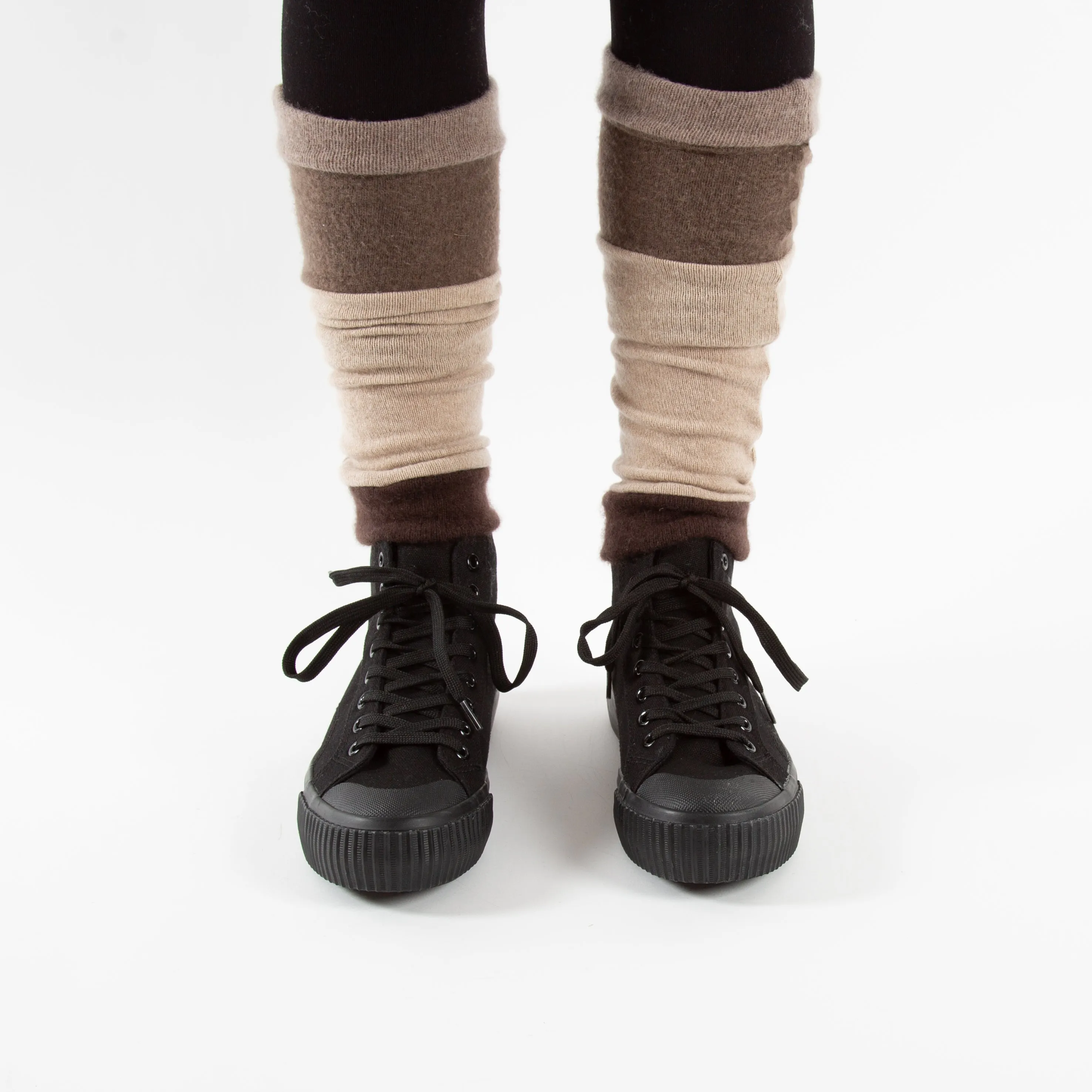 Brown Mix Cashmere Ankle Warmers