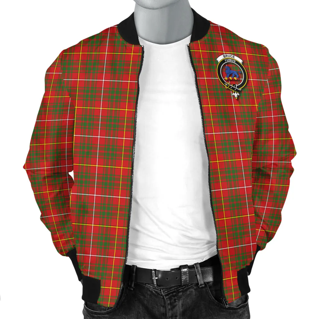 Bruce Modern Tartan Bomber Jacket with Family Crest