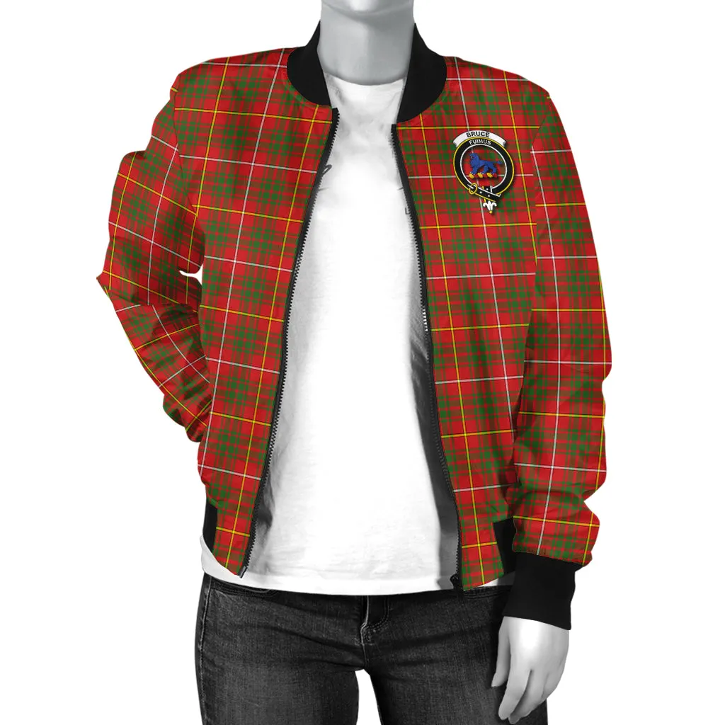 Bruce Modern Tartan Bomber Jacket with Family Crest