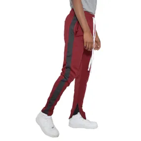 Burgundy Slim Fit Track Pants