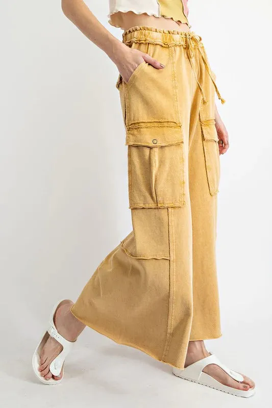 Camel wide leg pants