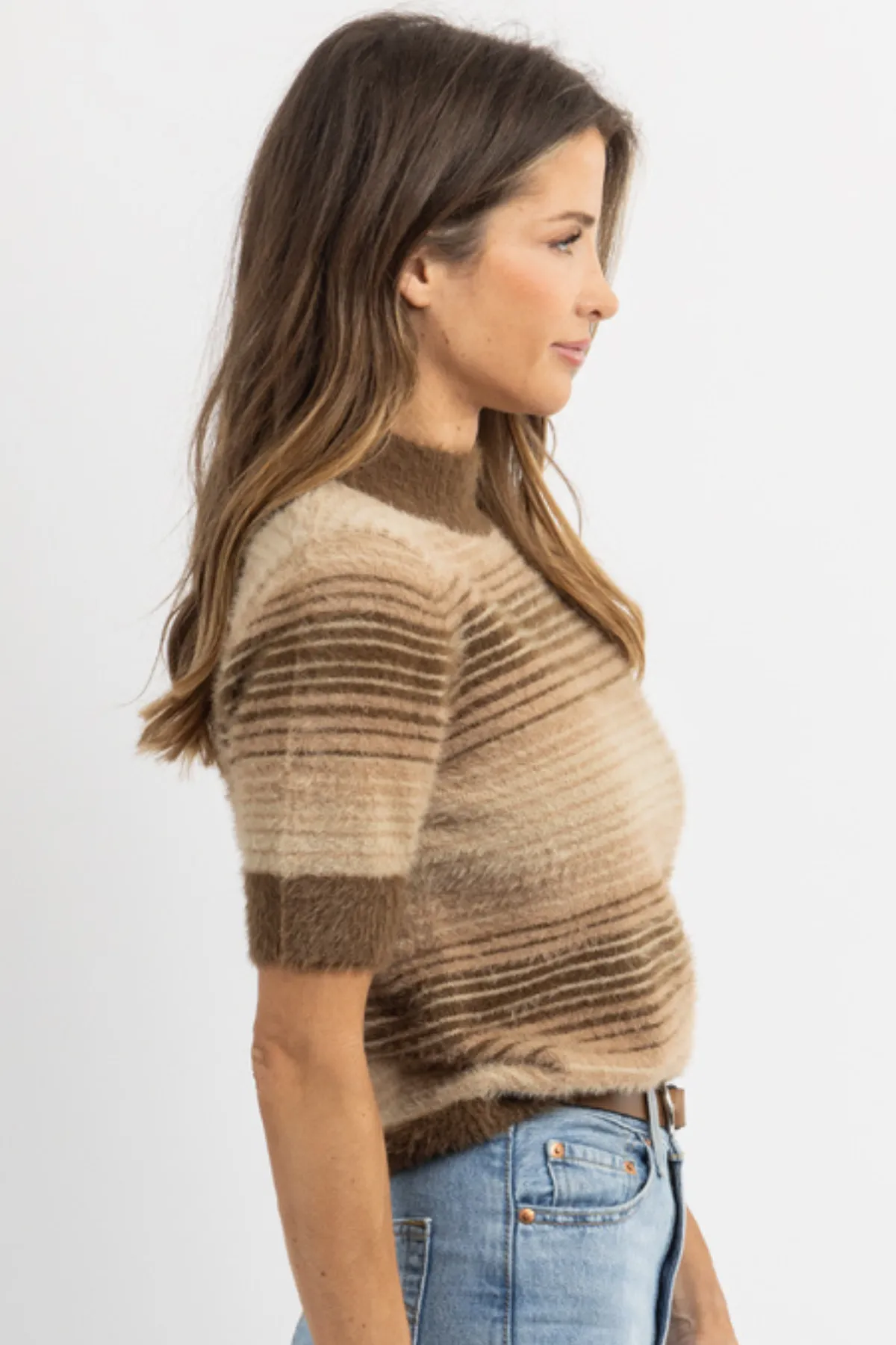 CARTER MULTI-BROWN KNIT TOP