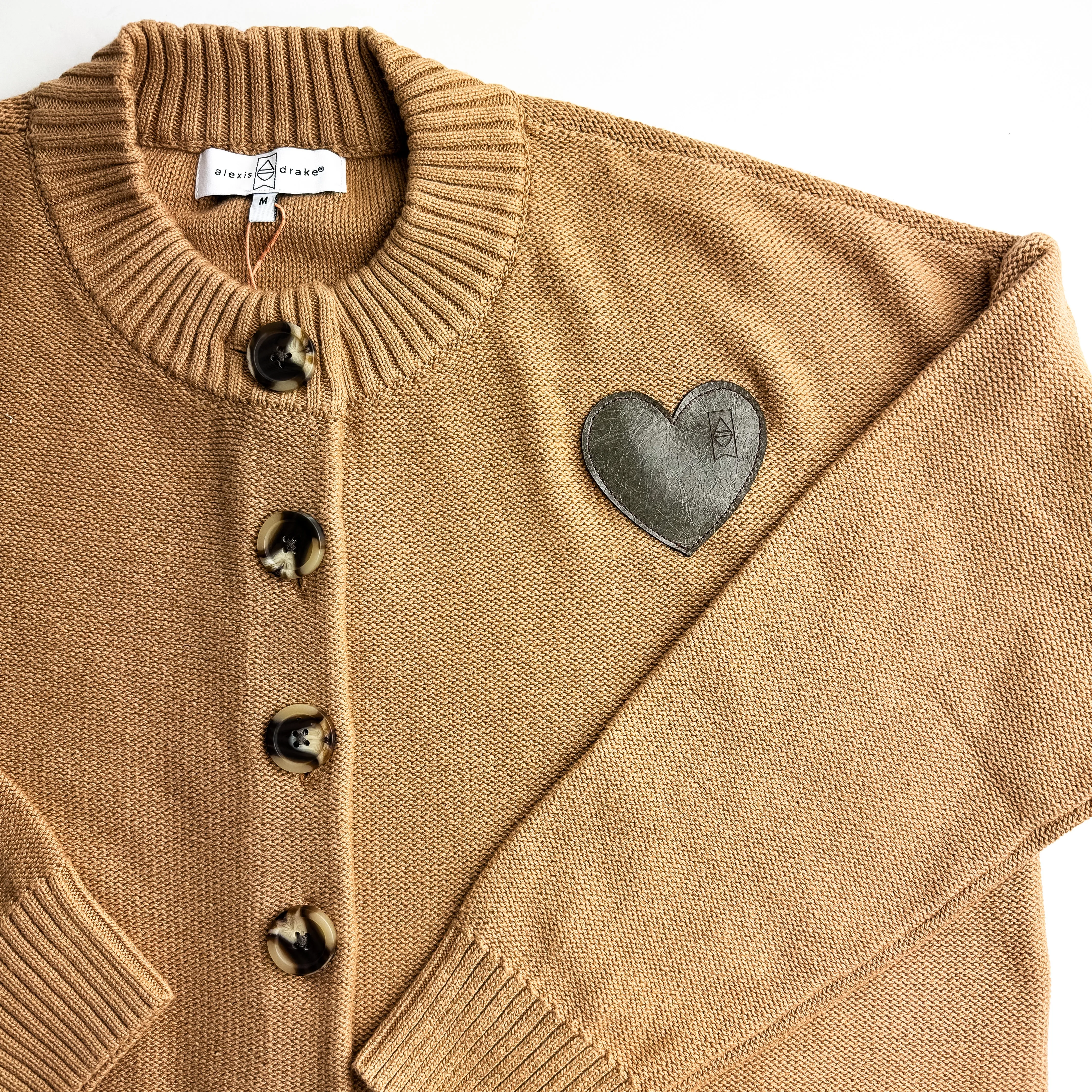 Cashmere   Cotton Collection | Button Cardigan | Camel