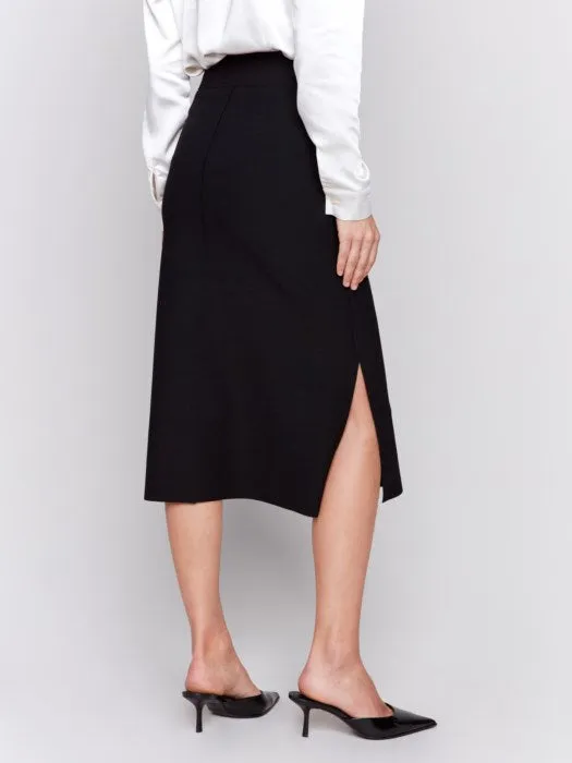 Charlie B Gutsy Crepe Skirt with Patch Pockets