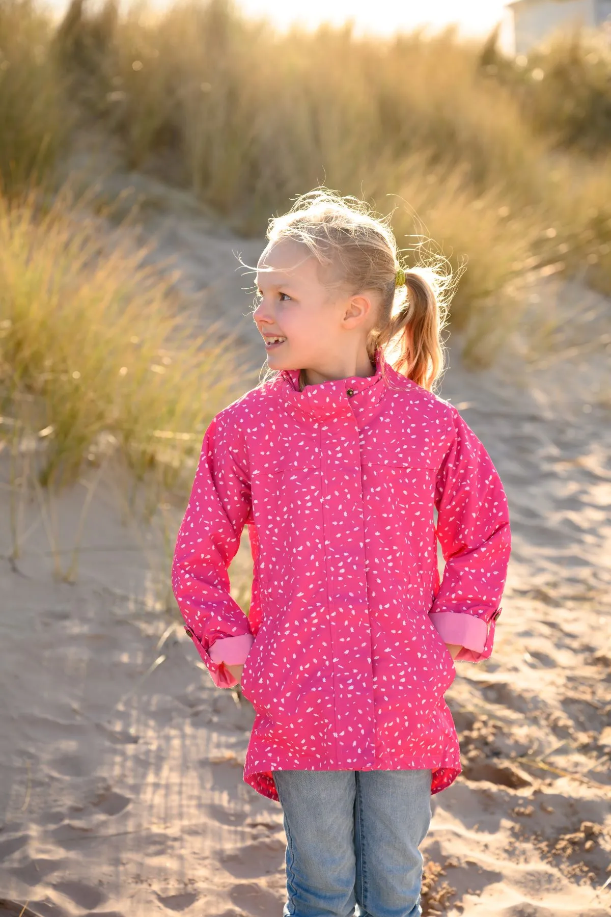 Charlotte Parka - Bright Pink Print