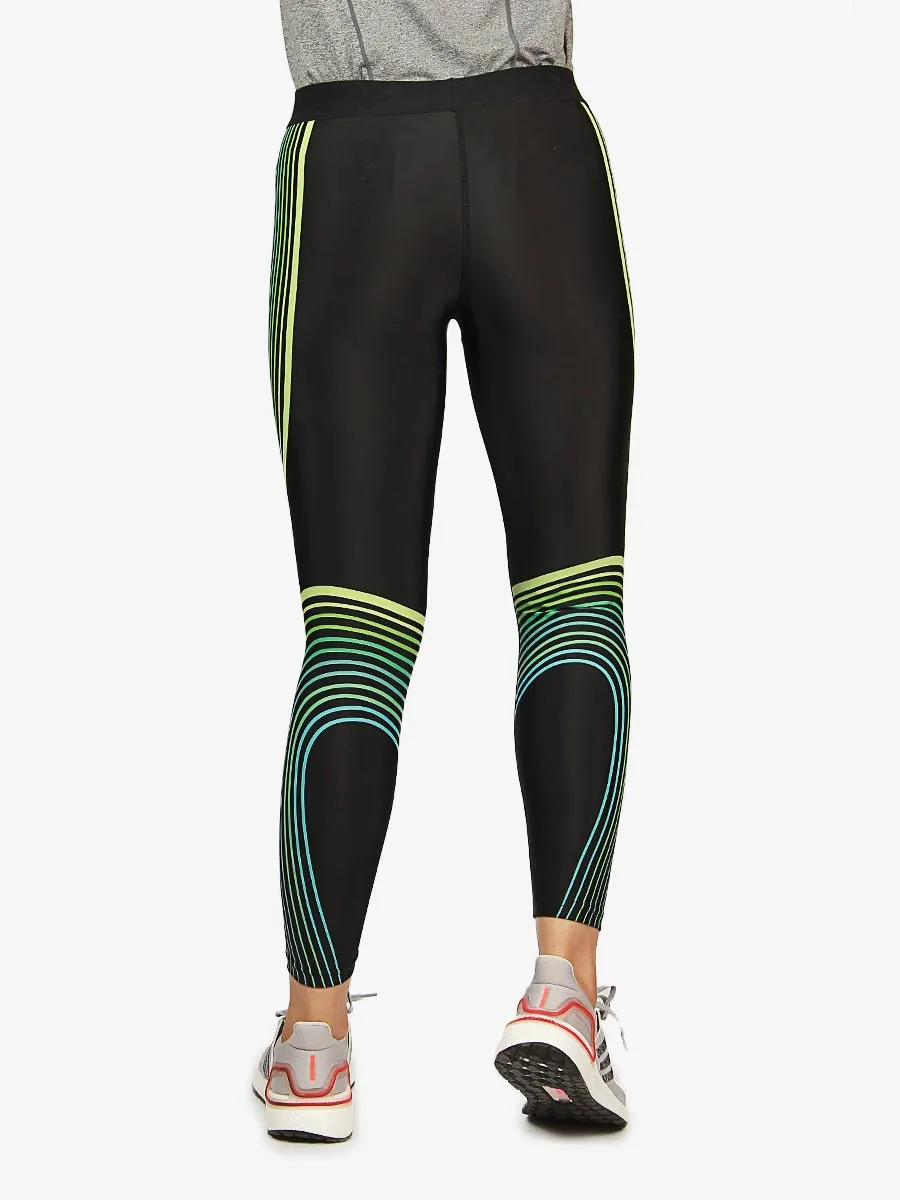 Compression Tights - 6602 - Green / Black