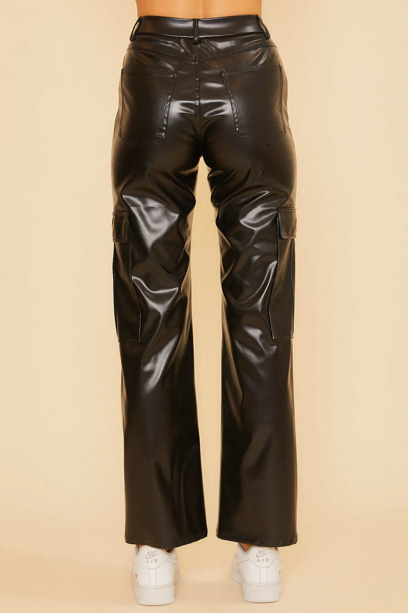 crazy 4 cargo faux leather pant