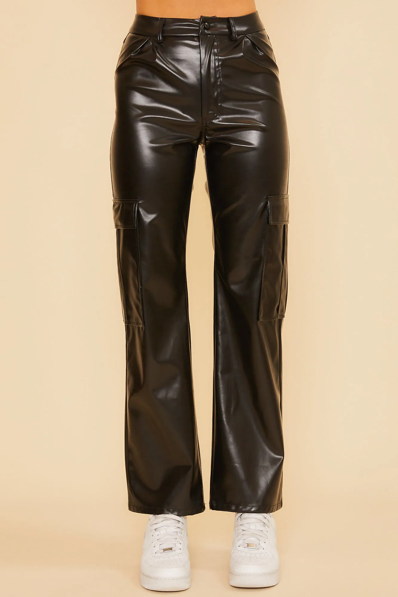 crazy 4 cargo faux leather pant