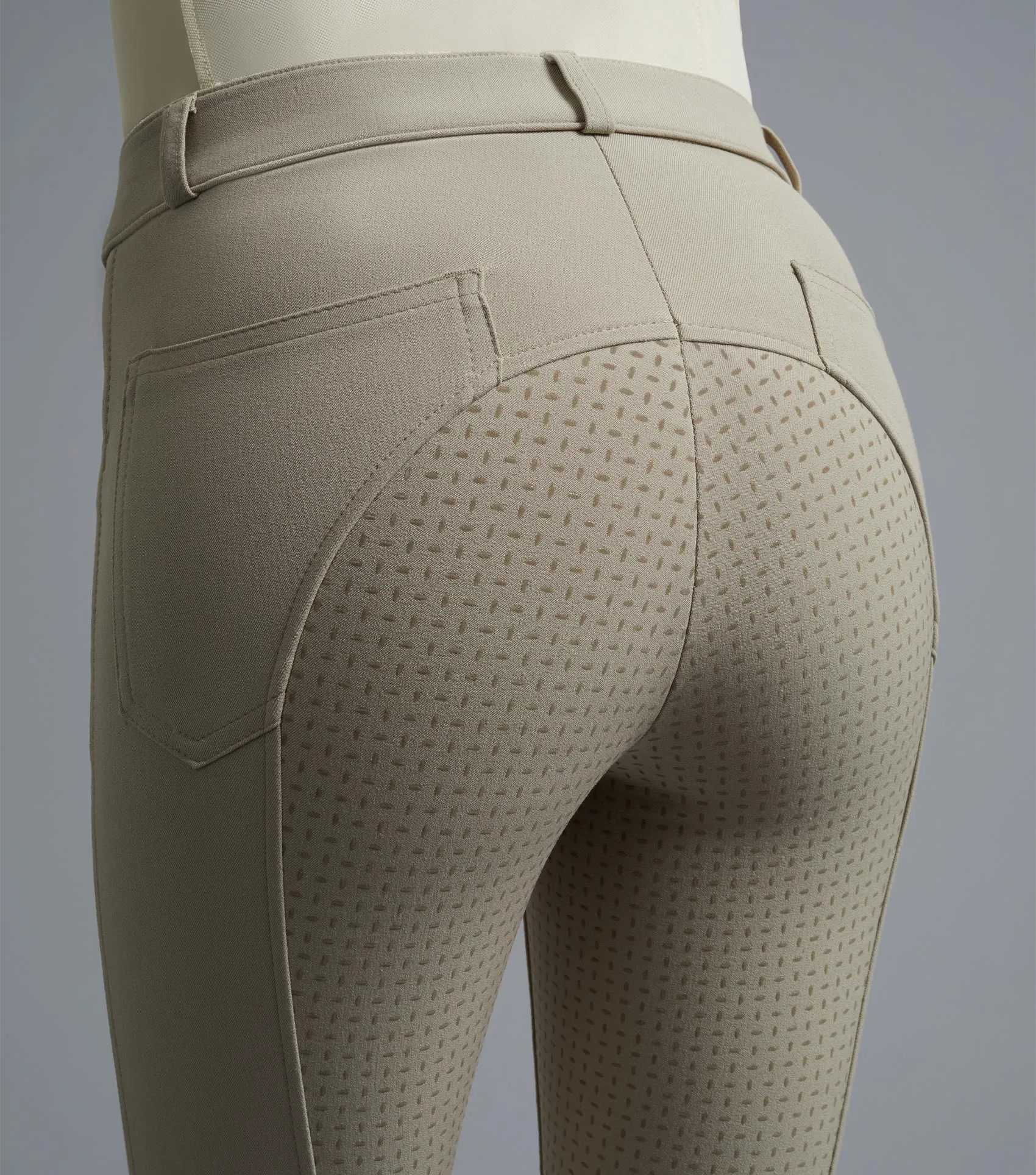 Delta Ladies Full Seat Gel Competition Riding Breeches Beige