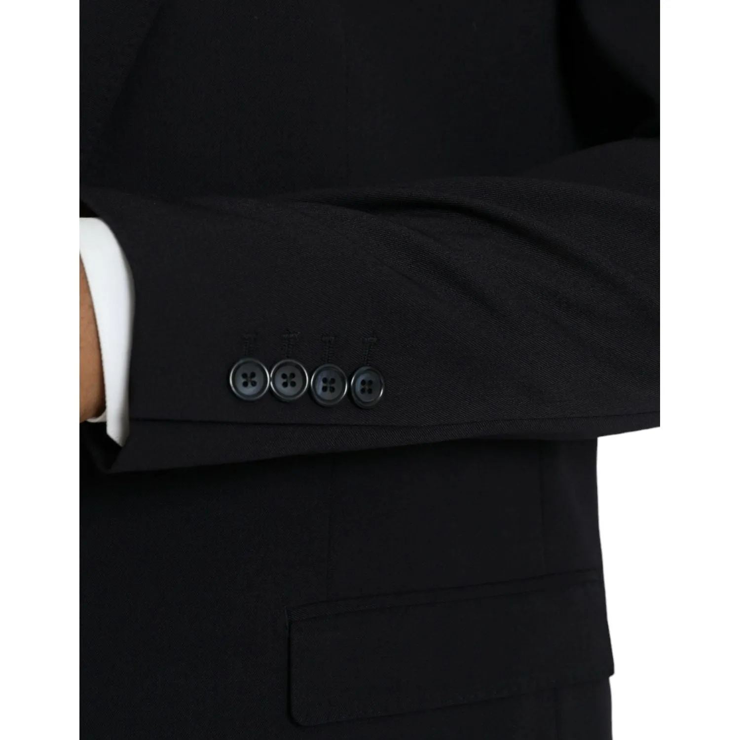 Dolce & Gabbana Black MARTINI Single Breasted Coat Blazer