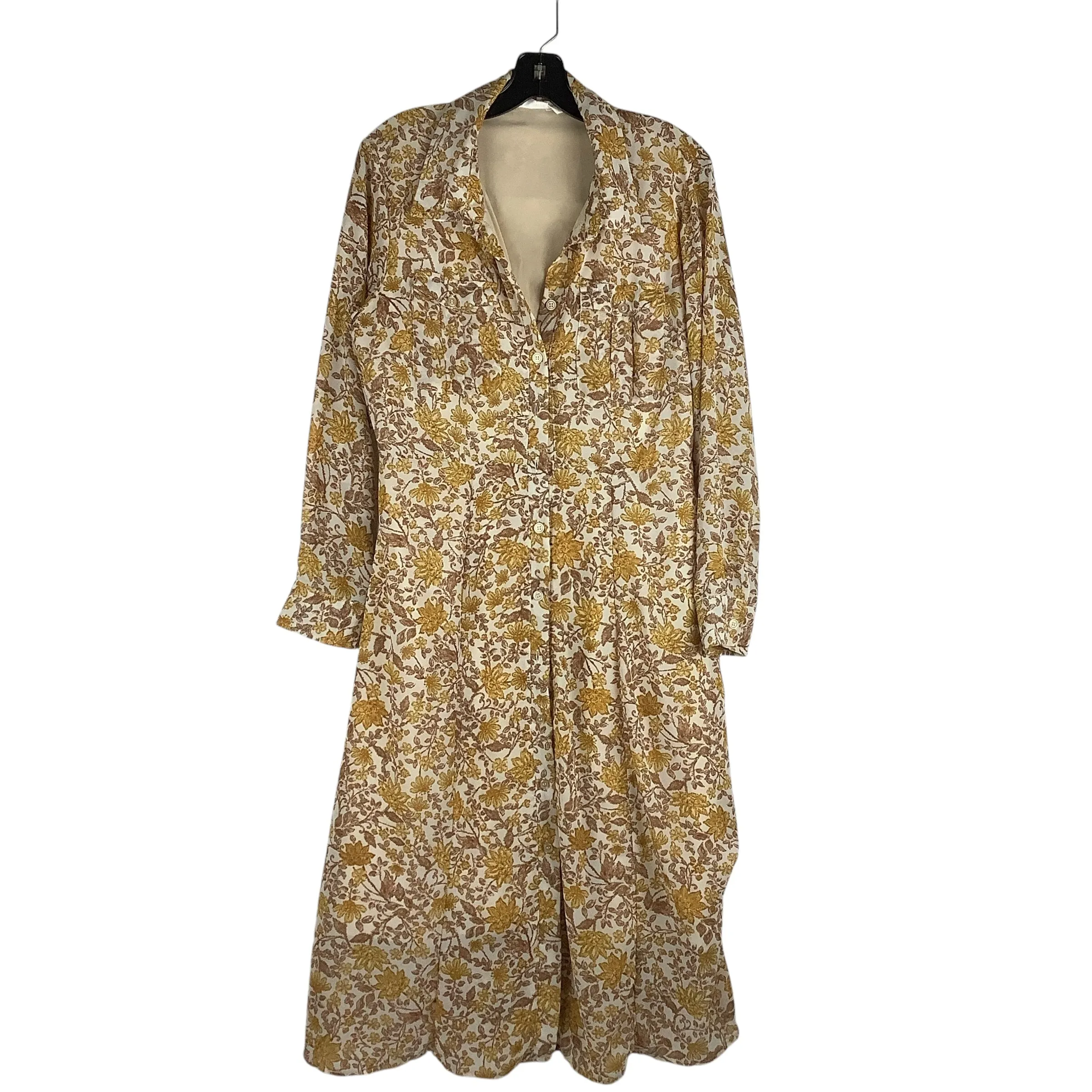 Dress Casual Maxi By Lucky Brand In Yellow, Size: L