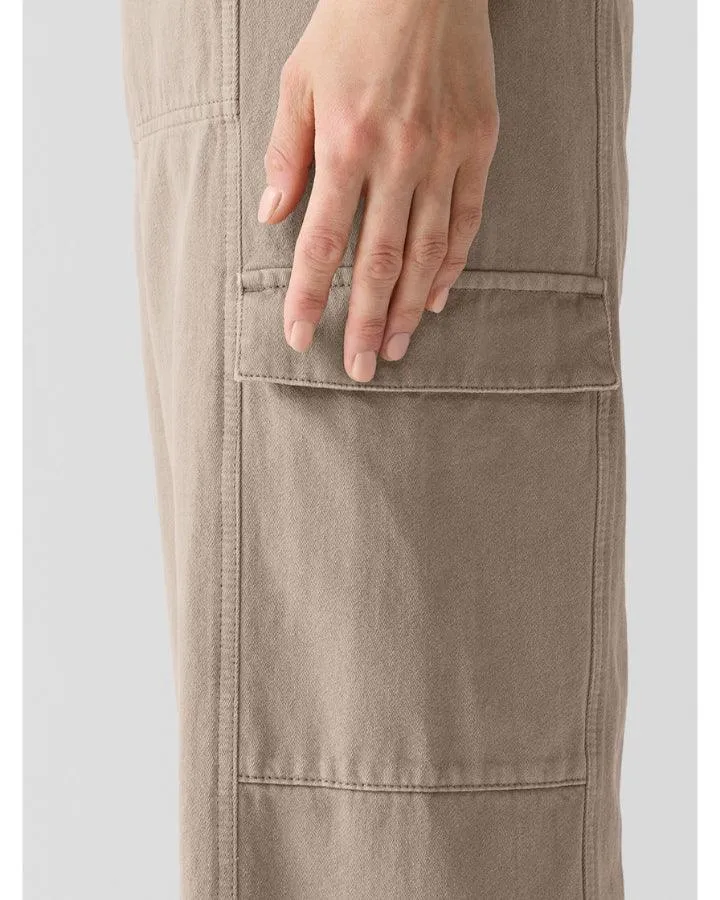 Eileen Fisher Wide Leg Cotton Utility Cargo Pant