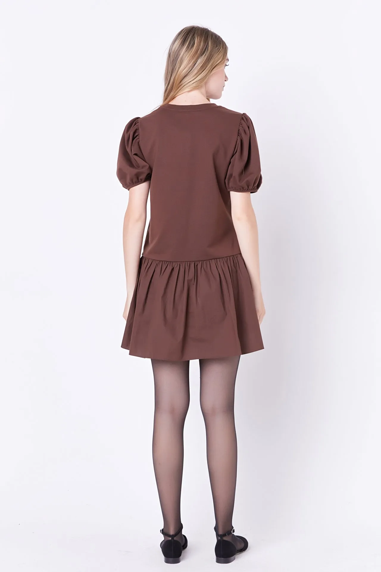 English Factory - Knit Woven Mixed Dress