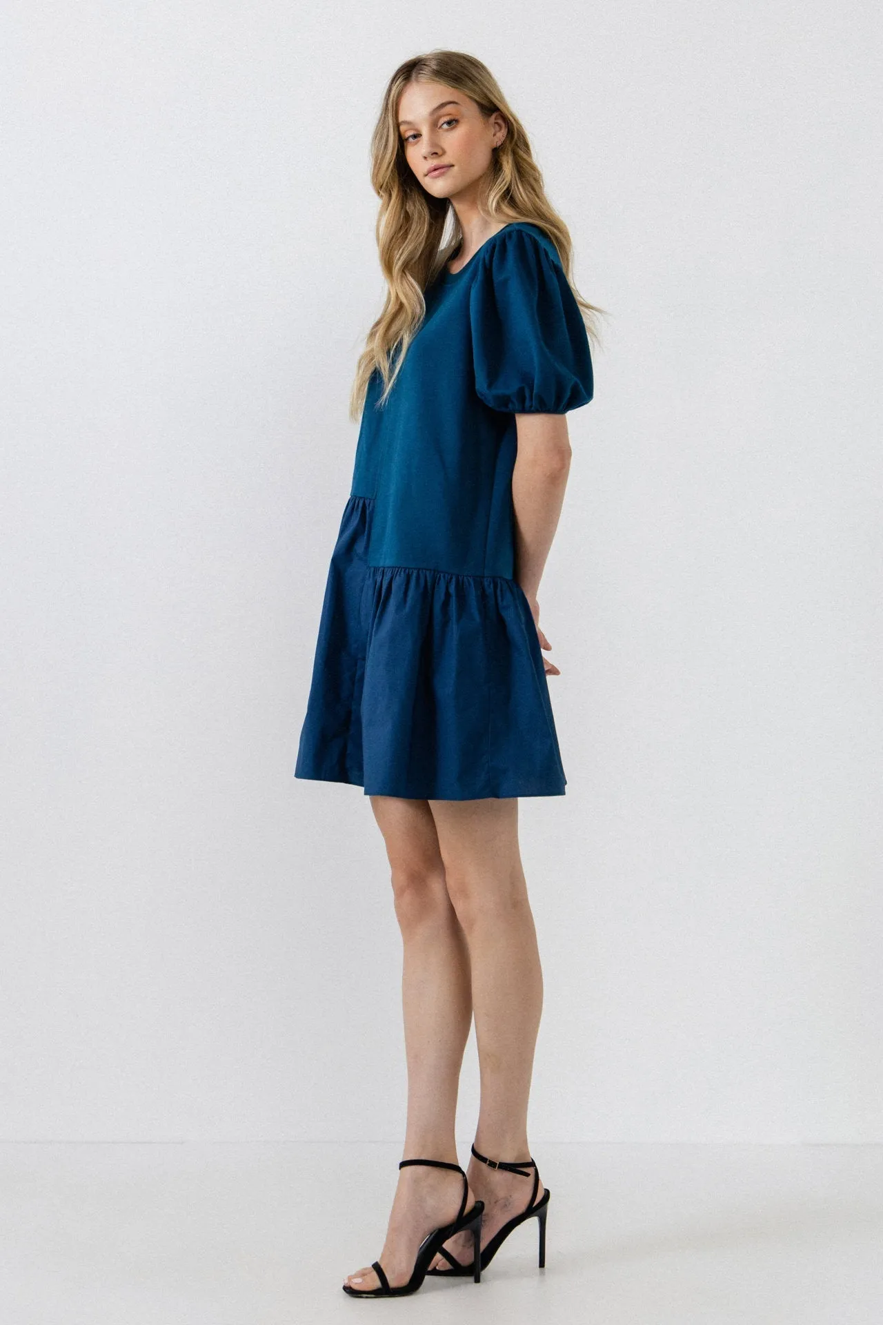 English Factory - Knit Woven Mixed Dress