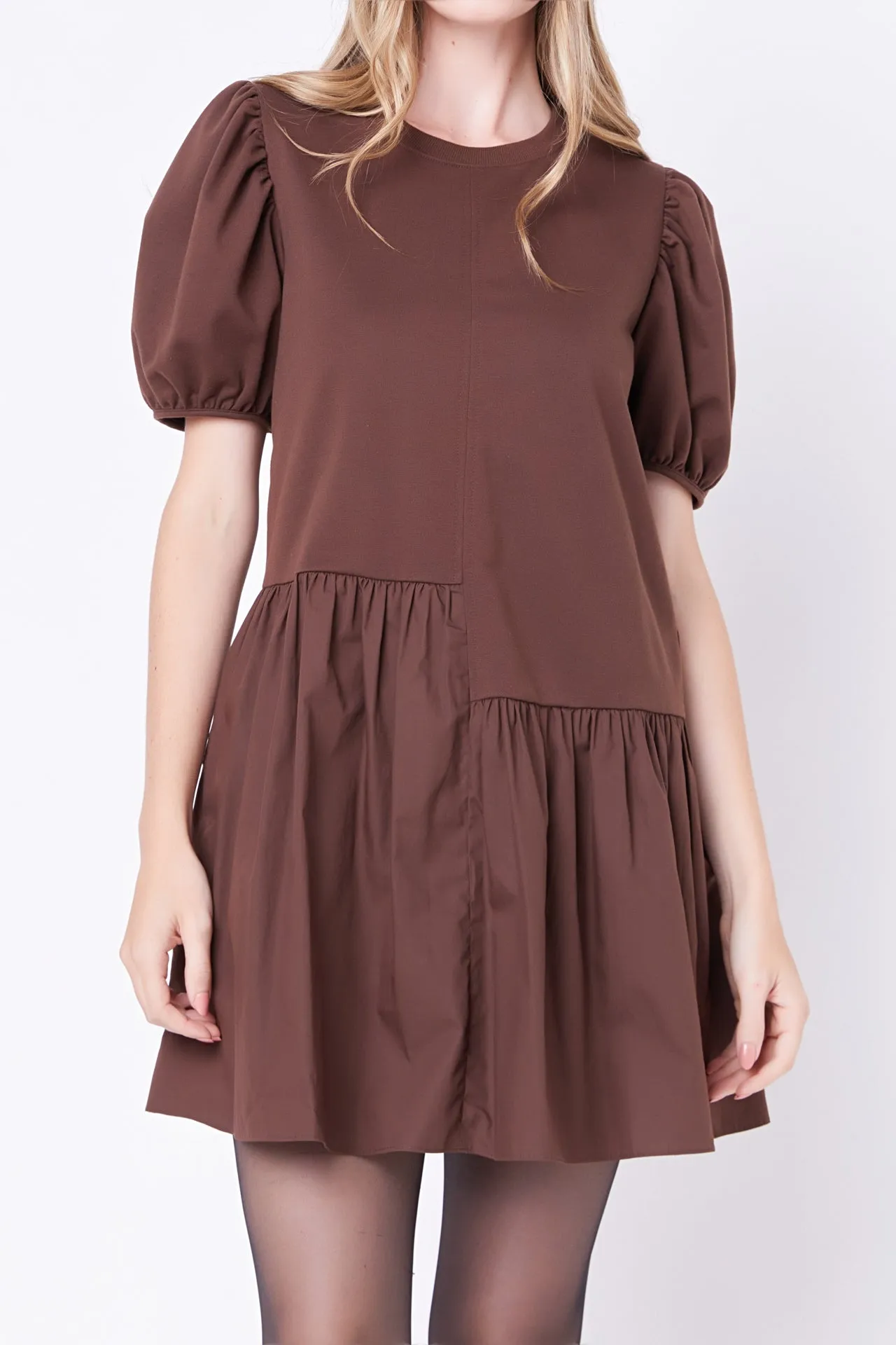 English Factory - Knit Woven Mixed Dress