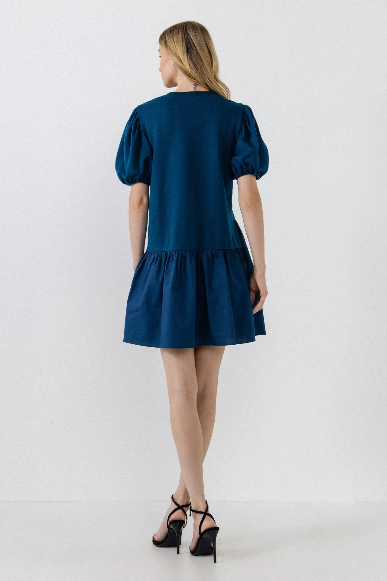 English Factory - Knit Woven Mixed Dress